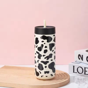 Milk <b>Cup</b>, Cute Ice <b>Cup</b>, 316 Stainless Steel Thermos <b>Cup</b>, <b>Large</b> Capacity Straw <b>Cup</b>, Accompanying Water <b>Cup</b> - Product Image 4