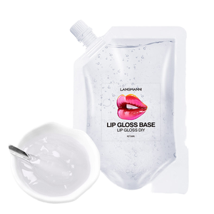 Langmannni DIY dudak parlatıcısı baz yağ 50ml Mineral nemlendirici temizle jel dudak parlatıcısı özel Logo hammadde sıvı ruj - Product Image 1