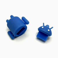 Precio barato Android Robot Pu juguete de espuma, logotipo personalizado en forma de bola antiestrés Robot