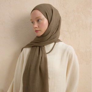 Premium léger Modal froissé écharpe femmes imprimé Hijab longue tenue quotidienne toutes saisons fêtes Tradition musulman multifonction - Product Image 4