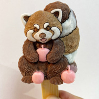 Wasbeer-vormig schattig dierenfiguurtje 3D anime multi-smaak zoet fruit ijs roommelk doosverpakking Halal gecertificeerd 18 maanden houdbaarheid
