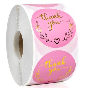 Étiquettes adhésives imperméables en papier kraft, autocollants de remerciement, étiquettes de scellage pour cadeaux, rondes de 1 pouce, 500 pièces, fabricant - Product Image 3