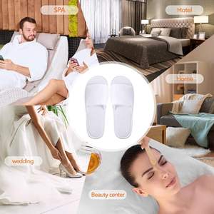 Pantuflas de Hotel, Pantuflas Blancas de Spa, Pantuflas Desechables Portátiles, Pantuflas para Huéspedes para Hombres y Mujeres, Tela No Tejida - Product Image 2