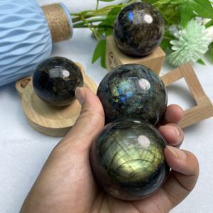 Sfera di Cristallo Naturale in Labradorite, Quarzo per Massaggi, Lucidatura, Guarigione, Decorazione Raffinata per Interni, Souvenir - Product Image 3