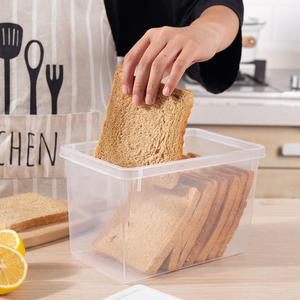 Contenitore per Pane Quadrato Trasparente Bestseller, Scatola in <span class=keywords><strong>Plastica</strong></span> per Conservazione Cereali con Coperchio Sigillato, Contenitore per Pane da Cucina - Product Image 6