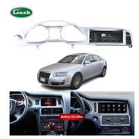 Orijinal ekran çerçevesi ile yeni tasarım navigasyon Android sistemi 8.8 "inç ekran araba radyo Audi A6 C6 2006-2009 için güncelleme