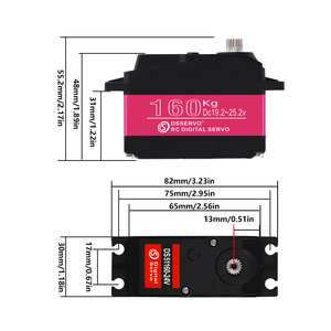 Motores Dsservo DS51160 de 24V, Impermeables, 160KG de Alto Torque, con Engranajes Metálicos Digitales para Autos RC 1/5, Baja Robot - Product Image 4
