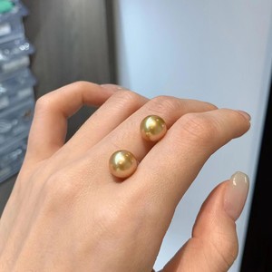 Magnifiques boucles d'oreilles en or 18 carats avec perles des mers du Sud de qualité supérieure, pour femmes - Product Image 2