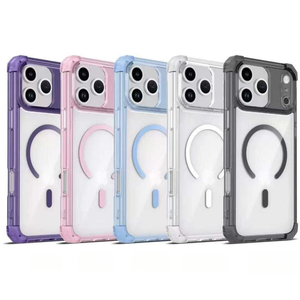 Coque de téléphone transparente magnétique antichoc Senyork Crystal Clear à quatre coins pour iPhone 17 Air 16 15 Plus 14 13 12 Pro Max - Product Image 1