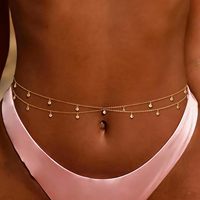 Chaîne de taille en laiton pour femme, plaqué or 14K et argent, étanche, inaltérable, tendance, sexy, grande taille, pour robes dos nu