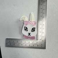 Broche Lapin en Acrylique Amusante et Mignonne, Épingle Animale Faite à la Main, Accessoire de Vêtement Élégant pour Femme, Cadeau