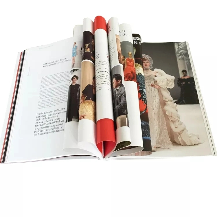 High Quality Custom Eco-Friendly Cardboard/Corrugated Board Softcover Professional Magazine Printing Full Color Offset Printed
