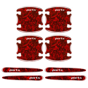 Nouvelle bande de protection anti-collision en fibre de carbone forgée avec motif époxy pour le bol de la porte <span class=keywords><strong>et</strong></span> la poignée de la voiture, avec <span class=keywords><strong>logo</strong></span> sportif - Product Image 6
