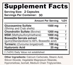 อาหารเสริมบำรุงข้อ พรีเมียม ซัพพลาย 180 แคปซูล ผสมกลูโคซามีนและคอนดรอยติน สูตรเสริมคอลลาเจน - Product Image 2