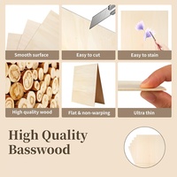 Plaques de bois de peuplier et de tilleul de qualité 2 mm 3 mm découpées au laser pour pièces de jouets, artisanat en bois, boîtes en bois, enseignes murales - Style art populaire
