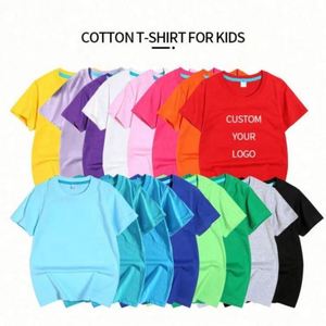 T-shirts unisexes 100 % coton respirants pour enfants – Confortables et sains pour l'été – Logo personnalisé – Manches courtes décontractées – Garçons et filles – Taille 16 - Product Image 4