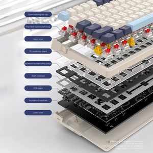 <span class=keywords><strong>Clavier</strong></span> de jeu mécanique sans fil FreeWolf K8, interrupteurs rouges/bleus remplaçables à chaud, rétroéclairé, <span class=keywords><strong>pour</strong></span> <span class=keywords><strong>PS4</strong></span>, PC, Win, Mac, <span class=keywords><strong>Gamer</strong></span> - Product Image 4