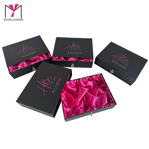 MUYANG Customized Logo Drawer Style Fancy Wig <b>Box</b> with Handle <b>Black</b> Wig <b>Box</b> - Product Image 2