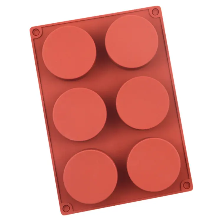 Wholesale 6 Holes Baking Cylinder Silicone Molds for Chocolate Covered Cookie