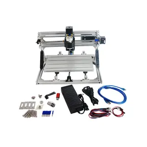 LY 3018 Mini enrutador CNC fresadora de escritorio PCB madera aluminio DIY tallado grabador de corte con soporte de Control GRBL láser