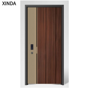 Porte d'entrée double style français Skyland en bois avec pivot en fer forgé et matériau en fibre de verre et acier - Product Image 3