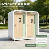 Cabine de luxe préfabriquée modulaire, installation sanitaire de haute technologie, toilettes mobiles haut de gamme personnalisées