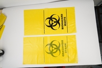 Pochette jetable PE pour documents hospitaliers personnalisée pour les déchets cliniques sac de stérilisation de poche pour étiquette de pilule poubelle à risque biologique