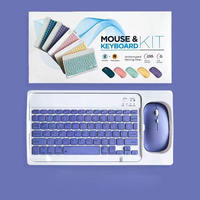 Keyboard Nirkabel 2.4G Kustom Portabel Mini Nirkabel Isi Ulang untuk iPad Tablet