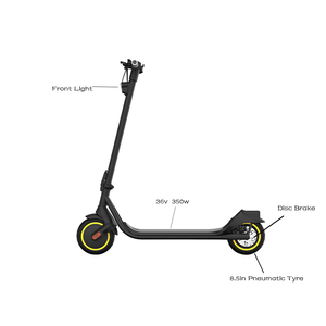 Nuevo Modelo de Scooter Plegable 350W, Neumático de 8.5 Pulgadas, Litio, 25 Km de Autonomía, con Freno de Disco, N09 - Product Image 5