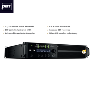 PAT LA12X 4-канальный усилитель мощности 4x1400Вт 4 Ом с металлическим корпусом, профессиональный цифровой аудиоусилитель с DSP - Product Image 2