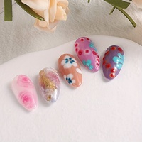 Vernis à ongles gel transparent 8ml effet marbré UV LED, application facile, motifs marbrés, non toxique, usage professionnel, DIY, magie aquarelle