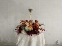 Dekorasi Bunga Pernikahan F209 Silk Wedding Aisle Garlend, Rangkaian Bunga Mawar Putih Buatan, Dekorasi Floral Mewah untuk Acara, Centerpiece