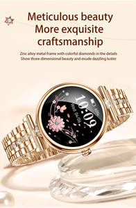 Montre connectée AMOLED <span class=keywords><strong>pour</strong></span> femmes avec suivi de <span class=keywords><strong>la</strong></span> fréquence cardiaque, de <span class=keywords><strong>la</strong></span> pression artérielle, de l'oxygène, plus de 100 modes sportifs, suivi du sommeil et de l'humeur - Product Image 4