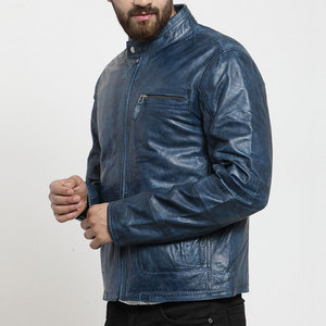 Nuevo diseño de alta calidad de cuero de los hombres chaqueta disponible todo el Color y el tamaño - Product Image 4