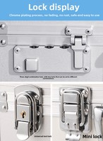 Valise professionnelle de 15 pouces en alliage d'aluminium, mallette de transport ABS personnalisée, boîte de rangement pour outils de style industriel