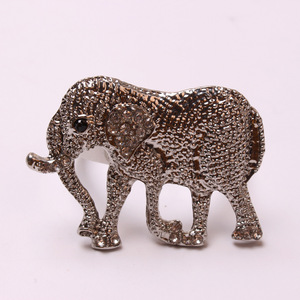 Anillo de Servilleta de Metal con Forma de Animal de Aleación de Zinc Plateado Personalizado al por Mayor, Anillo de Servilleta de Elefante para Decoración de Mesa - Product Image 2