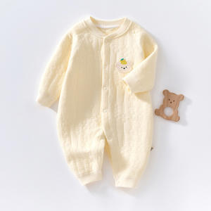 Ropa <span class=keywords><strong>de</strong></span> Bebé Recién Nacido para Otoño e Invierno Mameluco Acolchado Cálido <span class=keywords><strong>de</strong></span> Algodón para Niños y Niñas Estilo Casual con Estampado <span class=keywords><strong>de</strong></span> Dibujos Animados Tejido Grueso - Product Image 1