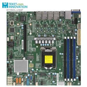 Carte mère Supermicro MicroATX X11SCL-LN4F Socket LGA-<span class=keywords><strong>1151</strong></span>(Socket <span class=keywords><strong>H4</strong></span>) Intel C242 4 * LAN DDR4 1 * PCIe3.0x16 6 * SATA3 2 * SuperDOM VGA - Product Image 2