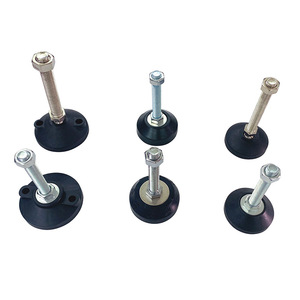 M8 M10 M12 Nylon Adjustable Furniture Legs Black Industrial Casters For <b>Worktable</b> Support 40-70KG Load Capacity - Product Image 2