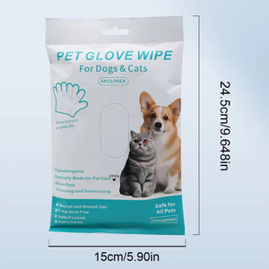 Guantes Desechables de Material Spunlace para Limpieza de Mascotas y Toallitas Húmedas Biodegradables de 15x15cm para Perros, Marca Waras - Product Image 2