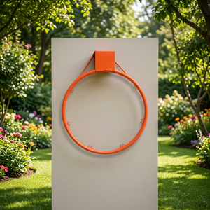Cerceau de basketball en acier robuste avec panier détachable et réglable pour terrain intérieur/extérieur - Product Image 3