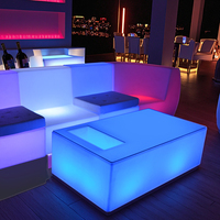 Mesas y Sillas de Sofá Electrónicas con Luces LED de Colores Cambiantes, Resistentes al Agua, de Diseño Moderno para Bar, Personalizadas por Runwood