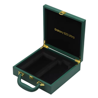 Boîte à parfum de luxe en cuir PU et MDF fabriquée à la main dans le Guangdong, coffret cadeau en bois pour cosmétiques, emballage personnalisé