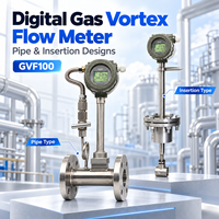 GVF100 Digital RS485 Pengukur Aliran Udara Vortex untuk Udara Terkompresi, Propana, Biogas, dan Uap dengan Kompensasi Suhu dan Tekanan