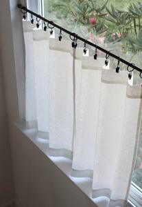 Chic Style Européen Café Rideaux Semi Sheer <span class=keywords><strong>Beige</strong></span> <span class=keywords><strong>Blanc</strong></span> 100% Rideaux En Lin Pour Salon - Product Image 3