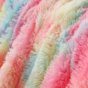 Sang trọng tùy chỉnh 100% polyester hai mặt sang trọng chăn dài xù xì mịn rắn mùa đông Vua Kích thước bền vững dệt lễ hội - Product Image 3