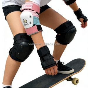 Protège-coudes et genouillères réglables professionnels, protège-poignets, pièces de skateboard durables, double protection pour les jeunes - Product Image 3