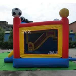 Castillo Inflable Comercial con Tobogán, Temática Deportiva, para Fiestas Infantiles, <span class=keywords><strong>Alquiler</strong></span> <span class=keywords><strong>de</strong></span> Juegos Inflables <span class=keywords><strong>de</strong></span> Fútbol y Baloncesto - Product Image 5
