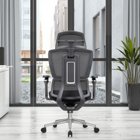 Fauteuil de bureau de direction moderne et ergonomique en tissu, pivotant, de luxe, à dossier haut, confortable, avec soutien lombaire réglable, certifié
