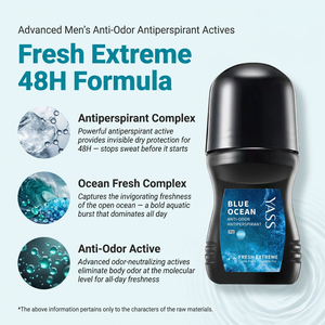 Deodorante Stick Blue Ocean Unisex Anti-Odore Antitraspirante 50g Protezione Duratura 48H Fresco e Rinfrescante per Pelle Sensibile Profumato - Product Image 3